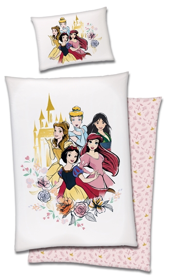Prinsesse sengetøj - 140x200 cm - Disney Prinsesser sengetøj - 100% bomulds sengesæt